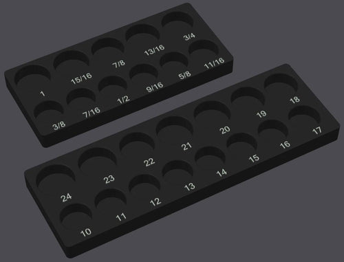 Capri 1/2" Low Profile Impact Socket Organization Bin